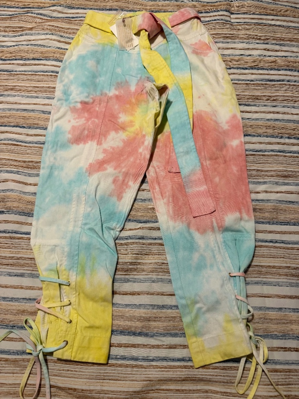 Loveshackfancy Tao Pant in Rainbow Radial Tie-Dye Size 4
